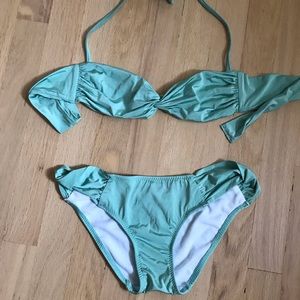 Melissa Odabash | Shimmery Green Bandeau Bikini